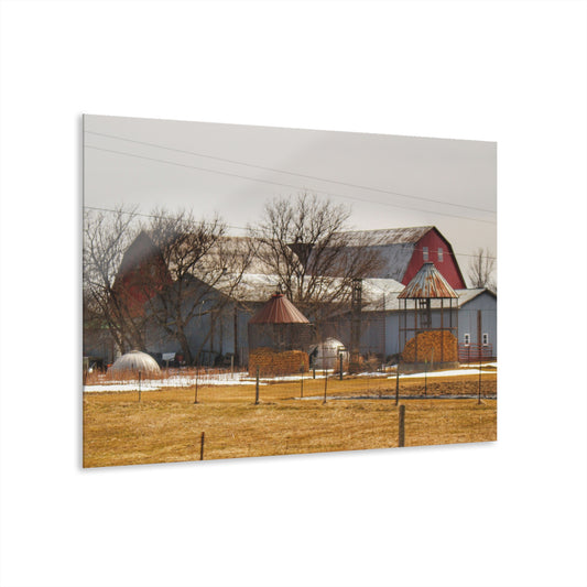 U R There Photography Hidden Red Rustic Farmhouse Acrylic Wall Print