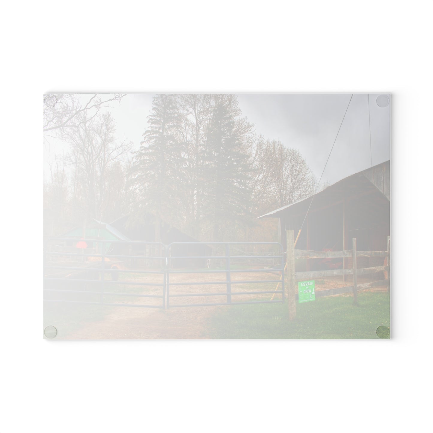 U R There Photography Castle Roadside Greys Rustic Farmhouse Tempered-Glass Cutting Board