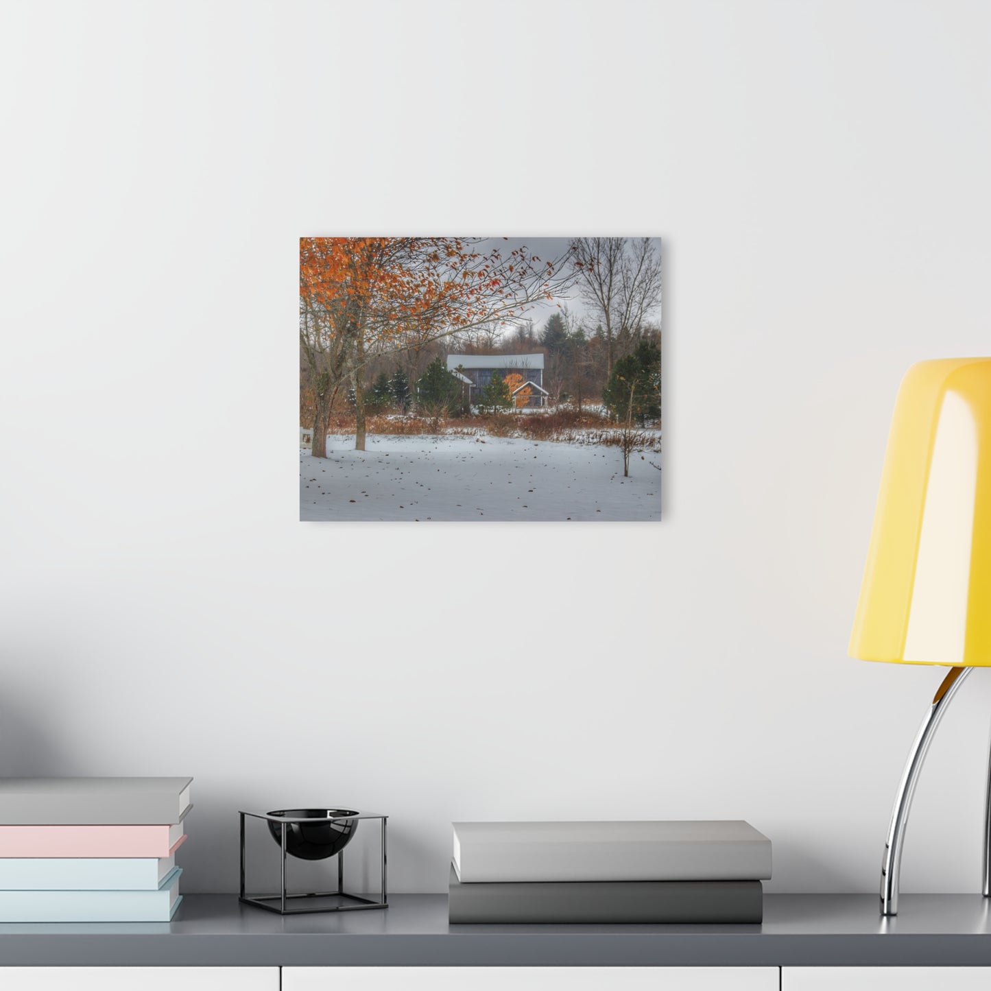 U R There Photography Oregon Road Blue Rustic Farmhouse Acrylic Wall Print
