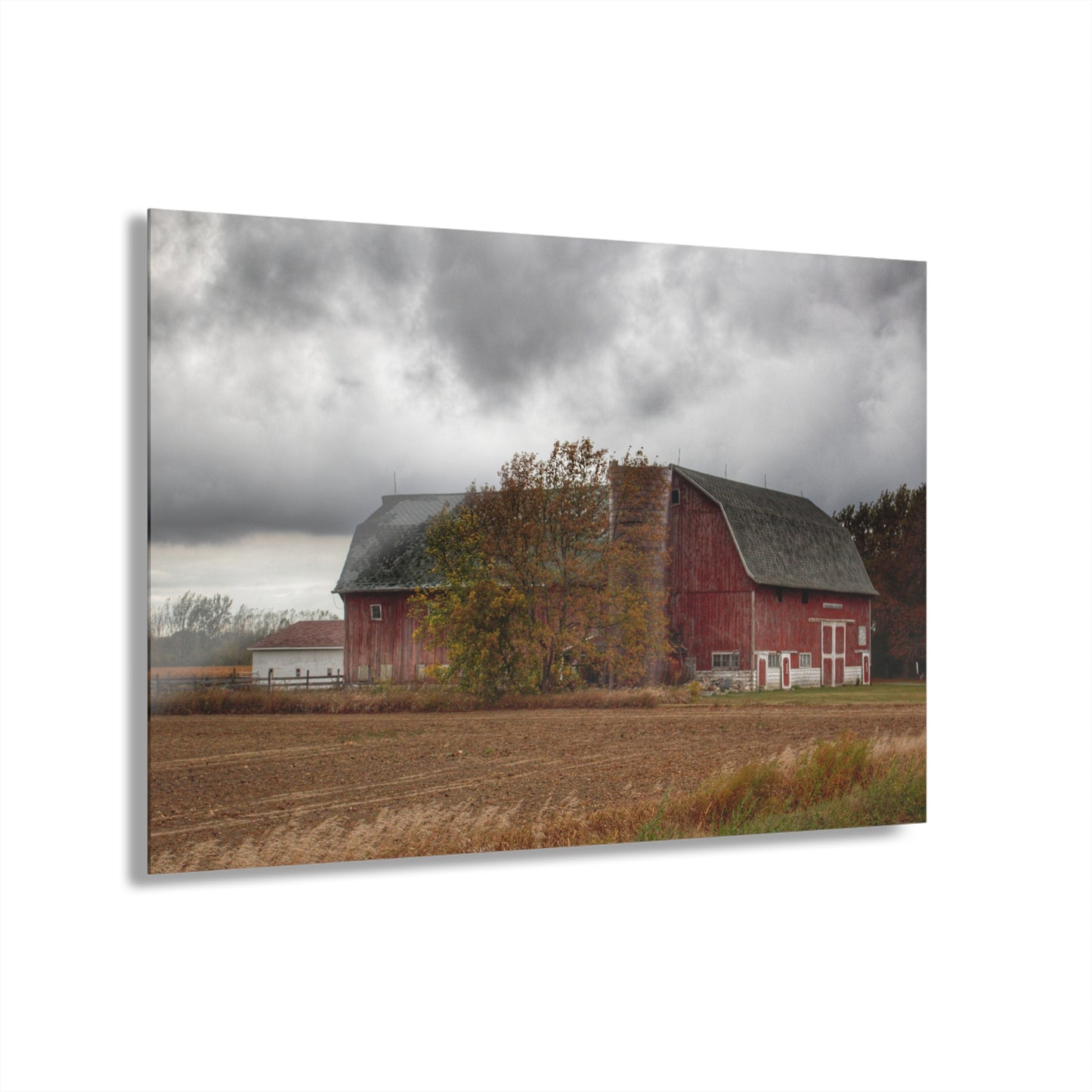 U R There Photography Hinson Road Reds II Rustic Farmhouse Acrylic Wall Print