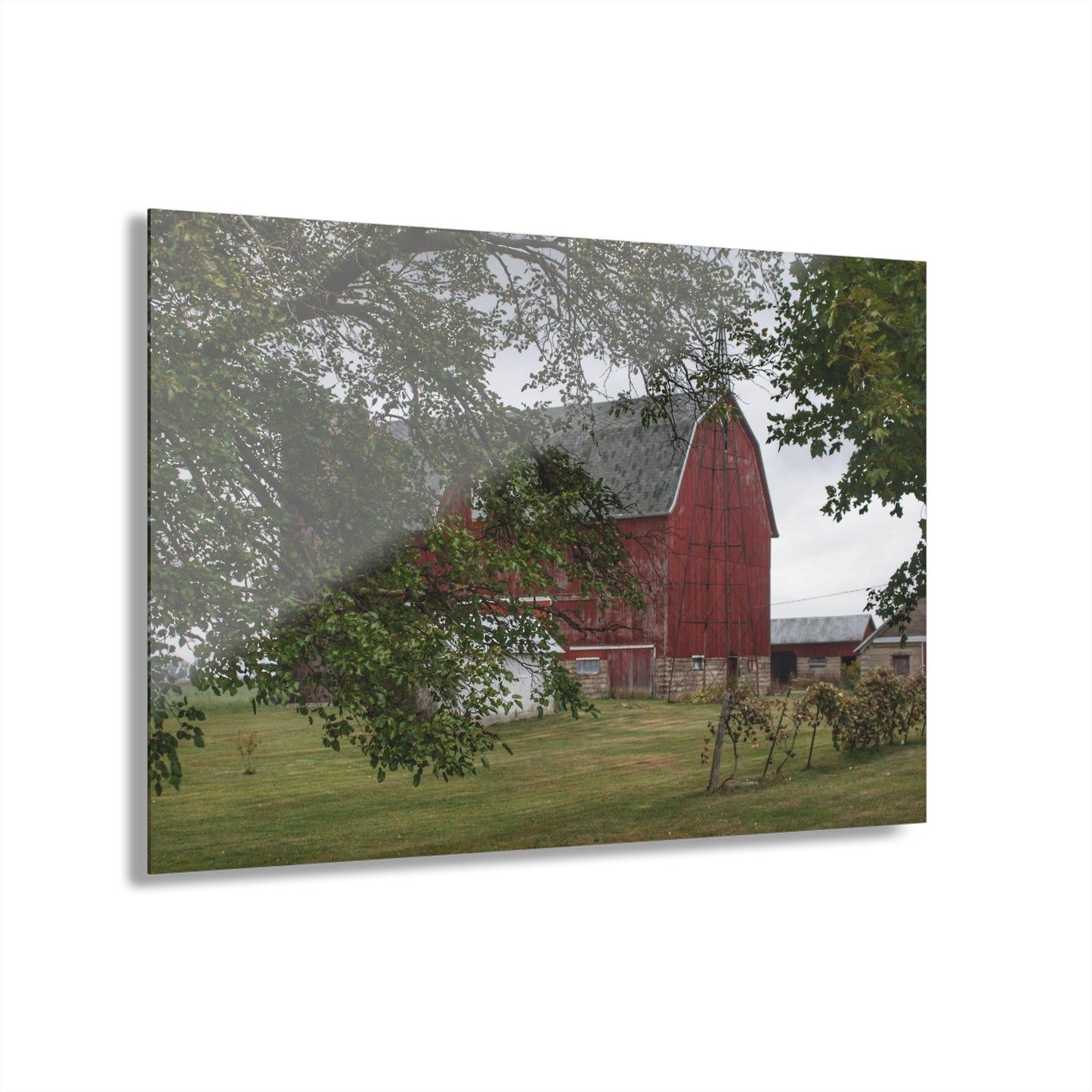 U R There Photography Weaver Road Red I Rustic Farmhouse Acrylic Wall Print
