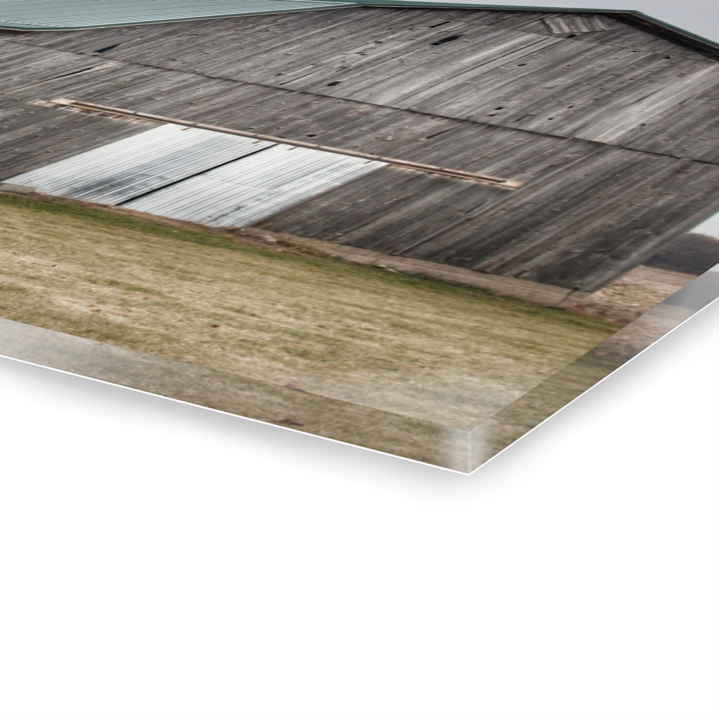 U R There Photography Loomis Road Grey Rustic Farmhouse Acrylic Wall Print