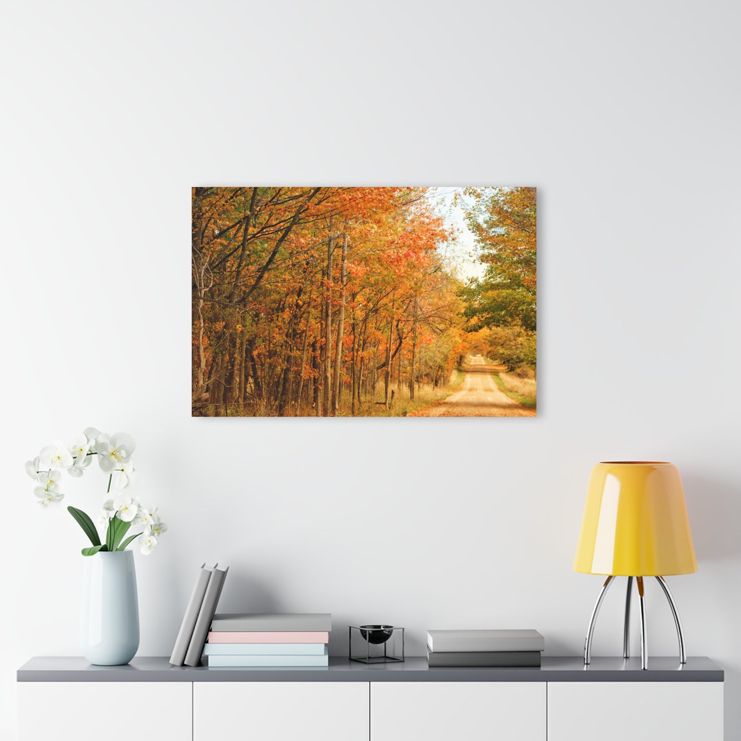 Barn Boutique Modern Farmhouse Acrylic Wall Print| Murphy Lake Road in the Fall I