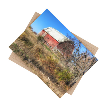 U R There Photography Hadley Red I Rustic Farmhouse Decorative Ceramic Tile