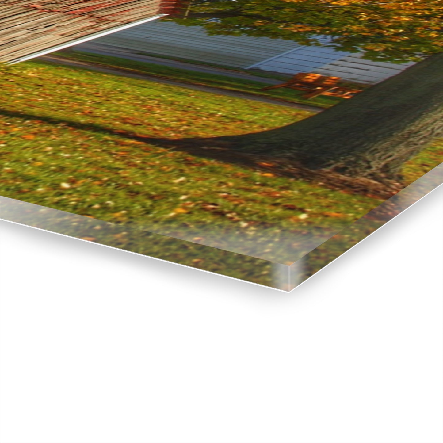 U R There Photography Marlette Road Fall Red Rustic Farmhouse Acrylic Wall Print