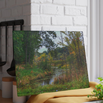 U R There Photography A River Runs Through It Rustic Farmhouse Tempered-Glass Cutting Board