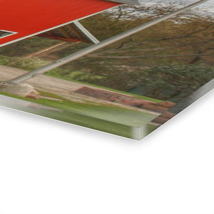U R There Photography Connell Road Modern Red Rustic Farmhouse Acrylic Wall Print