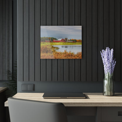 U R There Photography Oakwood Reds Rustic Farmhouse Acrylic Wall Print