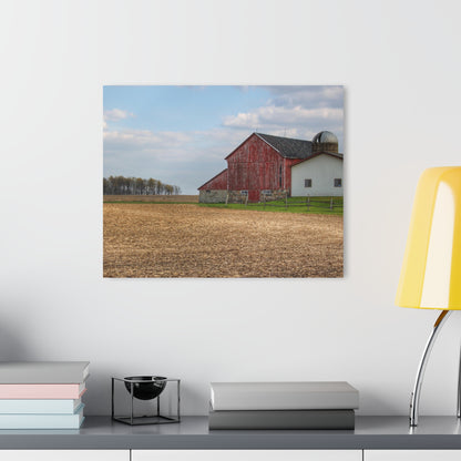U R There Photography Cedar Creek Road Saltbox Red Rustic Farmhouse Acrylic Wall Print