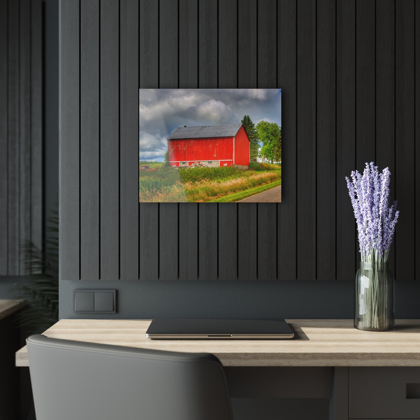 U R There Photography West Brown Horse Barn Rustic Farmhouse Acrylic Wall Print