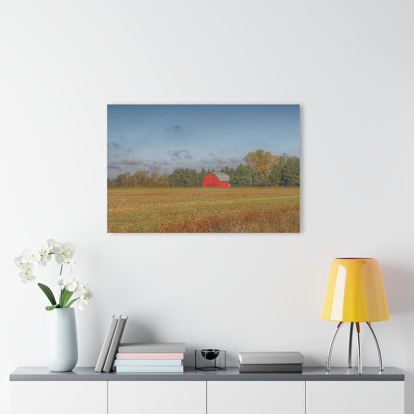 U R There Photography Fargo Road Little Red Rustic Farmhouse Acrylic Wall Print
