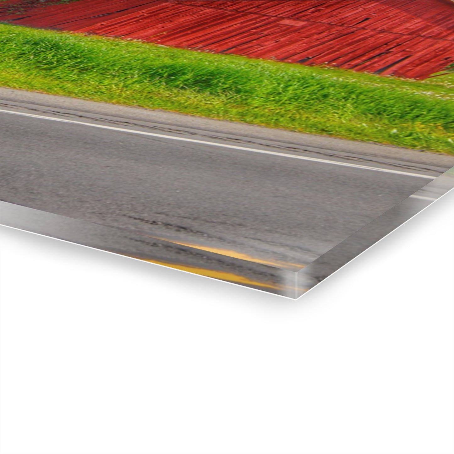 U R There Photography M-25 Little Red Rustic Farmhouse Acrylic Wall Print