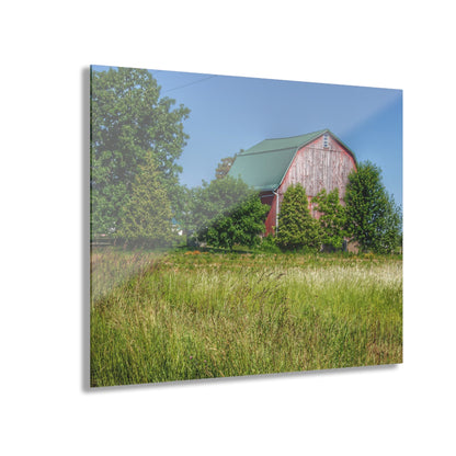 U R There Photography Elmwood Road Red IV Rustic Farmhouse Acrylic Wall Print