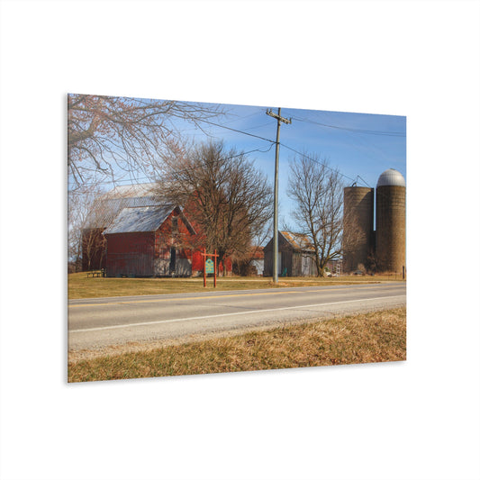 U R There Photography Otter Lake Centennial Reds Rustic Farmhouse Acrylic Wall Print