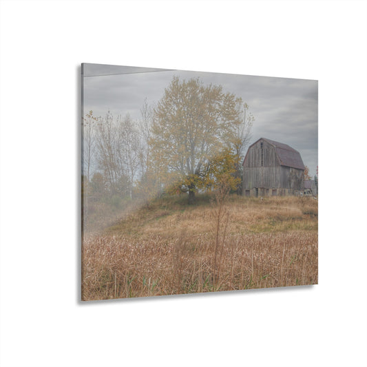 U R There Photography Swaffer Road Hilltop Grey Rustic Farmhouse Acrylic Wall Print