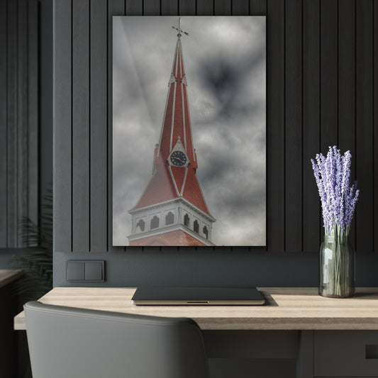 Rustic Farmhouse Wall Print featuring Almont Church Spire