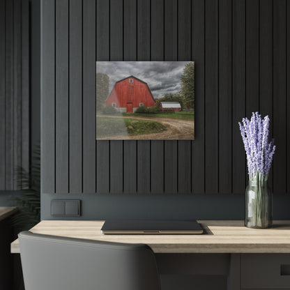 U R There Photography Horton Road Red and Silo Rustic Farmhouse Acrylic Wall Print