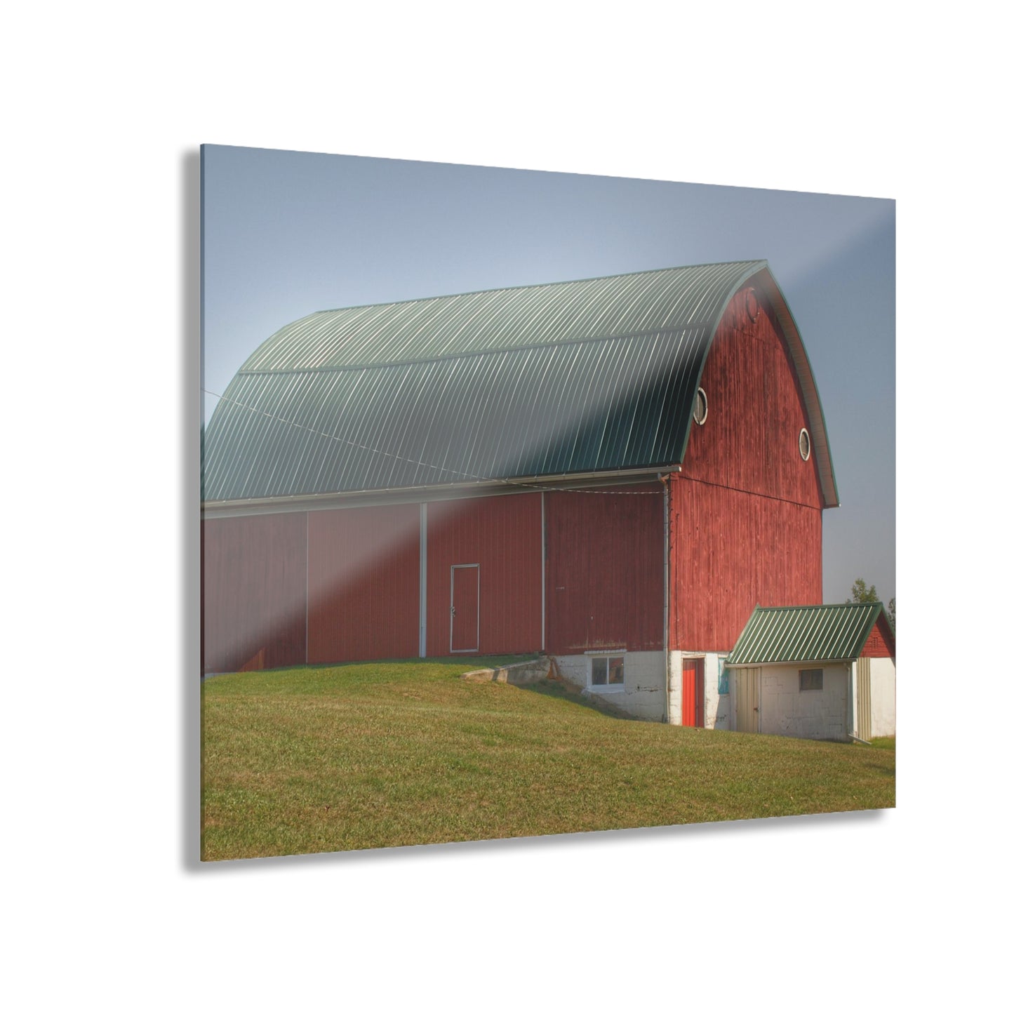 U R There Photography Barnes Road Red Rustic Farmhouse Acrylic Wall Print