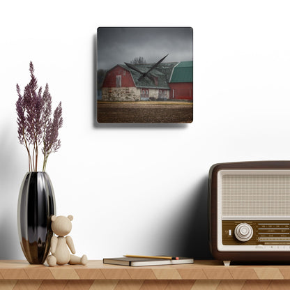 Rustic Farmhouse Wall Clock featuring Arbela Reds