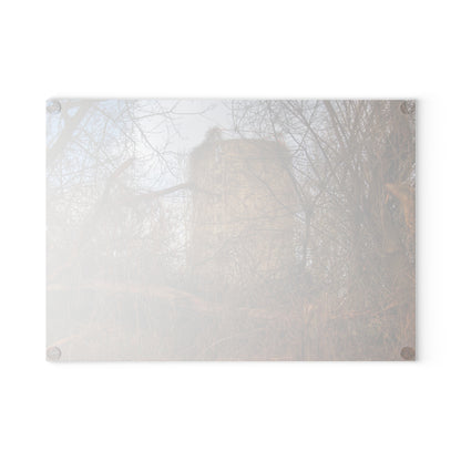 U R There Photography Hidden Silo of Fostoria Road Rustic Farmhouse Tempered-Glass Cutting Board
