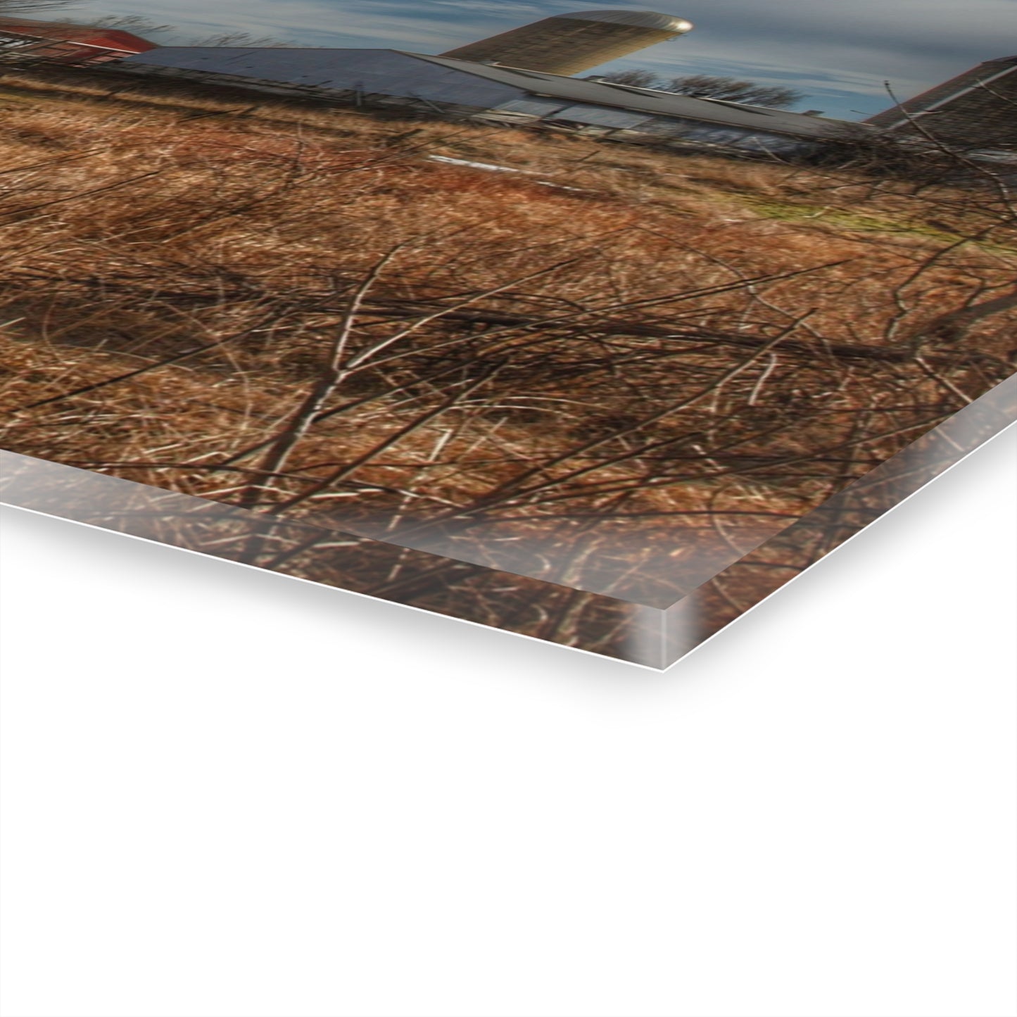 U R There Photography Newark Road White II Rustic Farmhouse Acrylic Wall Print