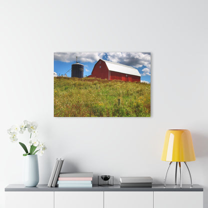 U R There Photography South Henderson Road Hilltop Red I Rustic Farmhouse Acrylic Wall Print