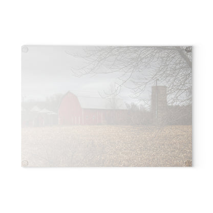 U R There Photography Barns of Arbela I Rustic Farmhouse Tempered-Glass Cutting Board