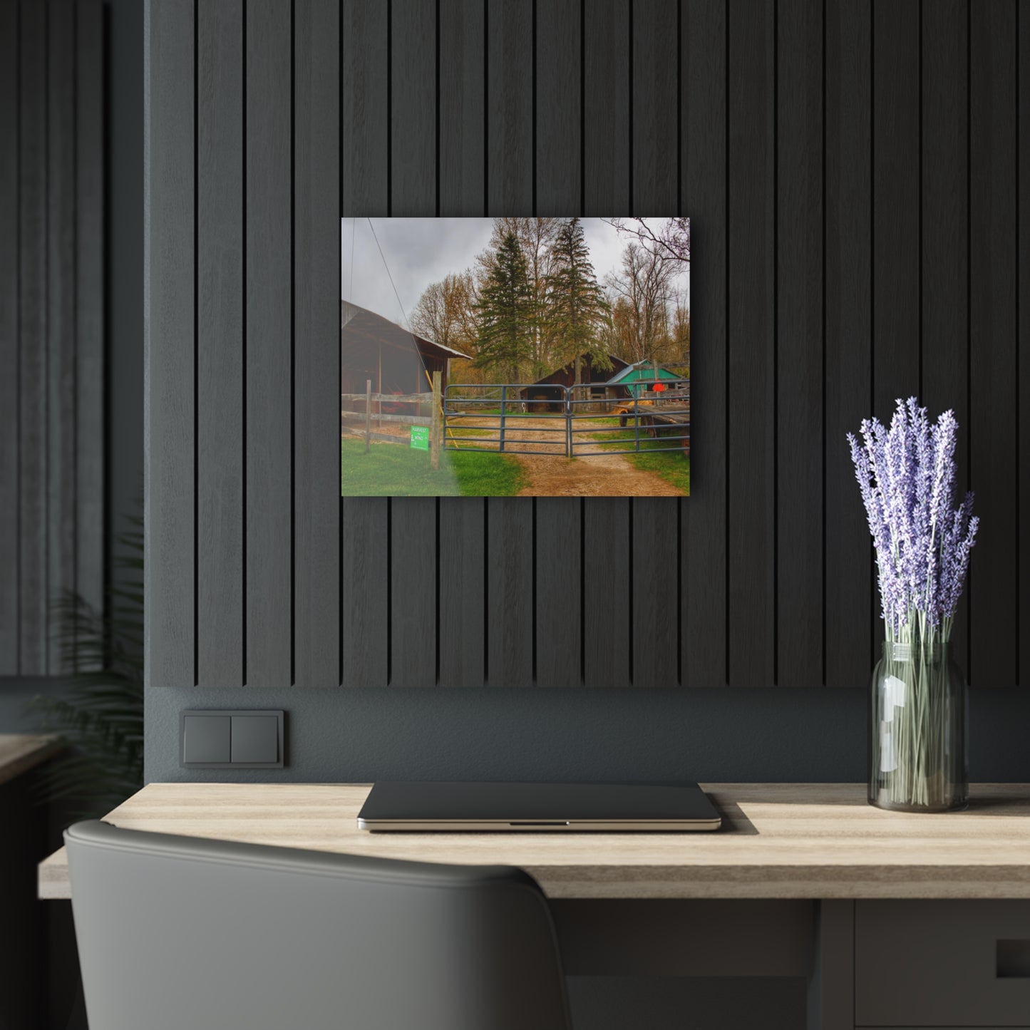 U R There Photography Castle Roadside Greys Rustic Farmhouse Acrylic Wall Print