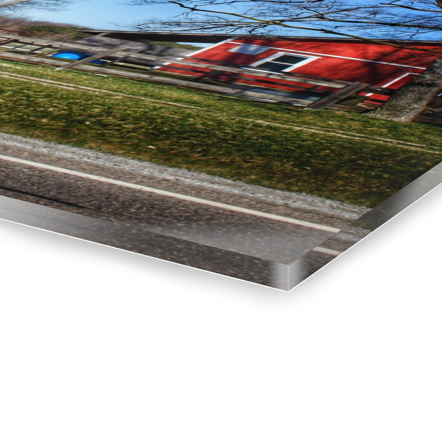 U R There Photography Imlay Reds Rustic Farmhouse Acrylic Wall Print