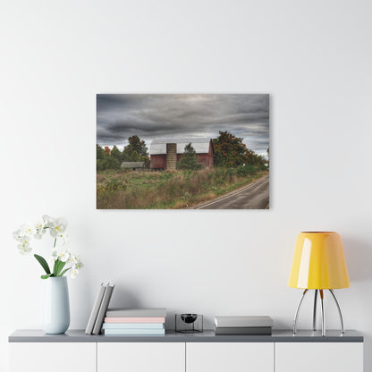 U R There Photography Columbiaville Red in Fall I Rustic Farmhouse Acrylic Wall Print