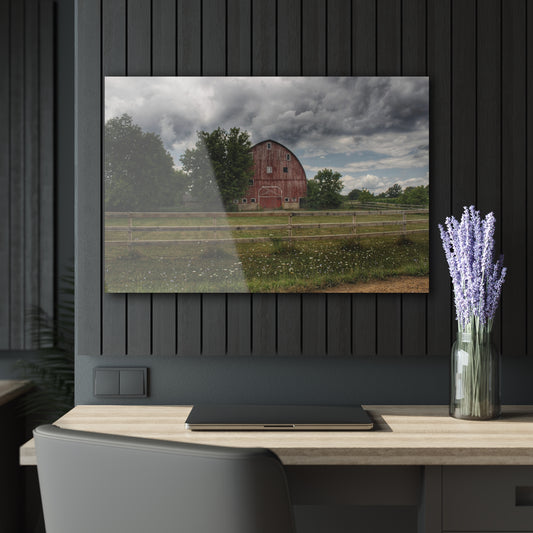 Barn Boutique Modern Farmhouse Acrylic Wall Print| Elba Township Red