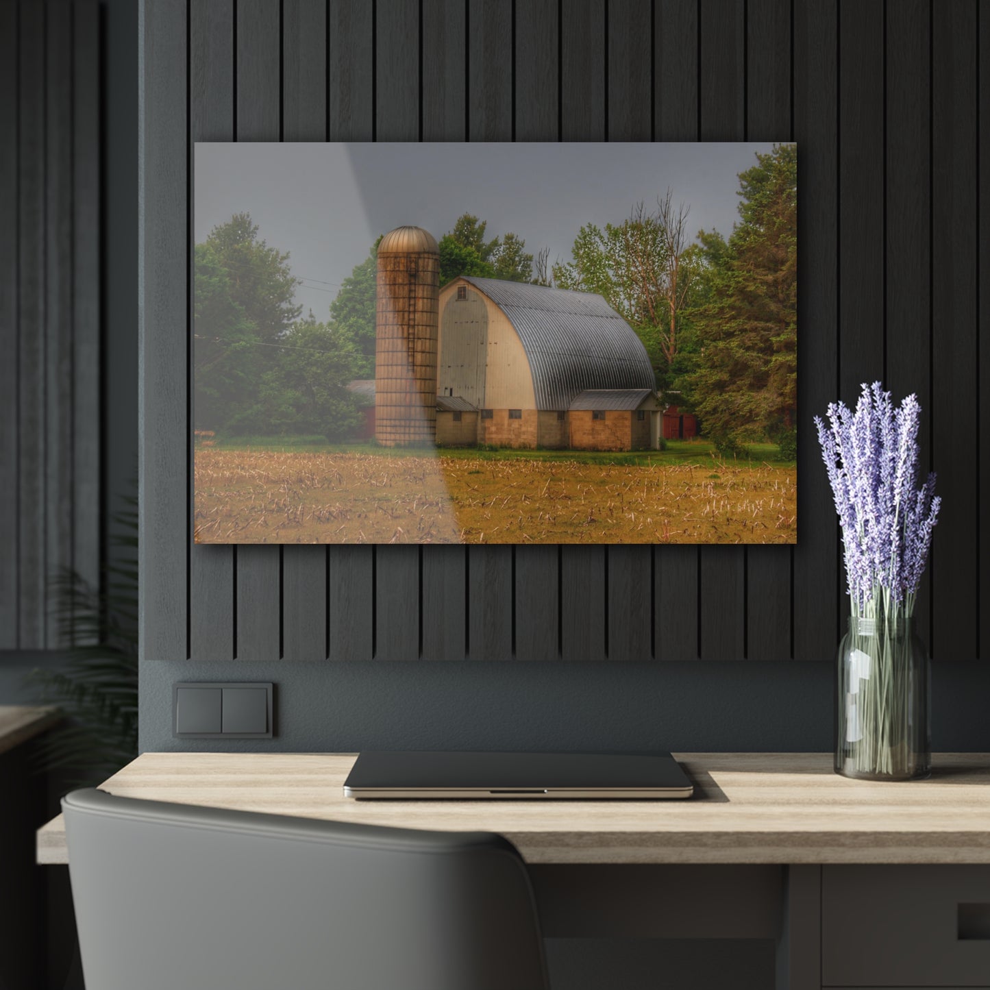 U R There Photography Carpenter Road White II Rustic Farmhouse Acrylic Wall Print