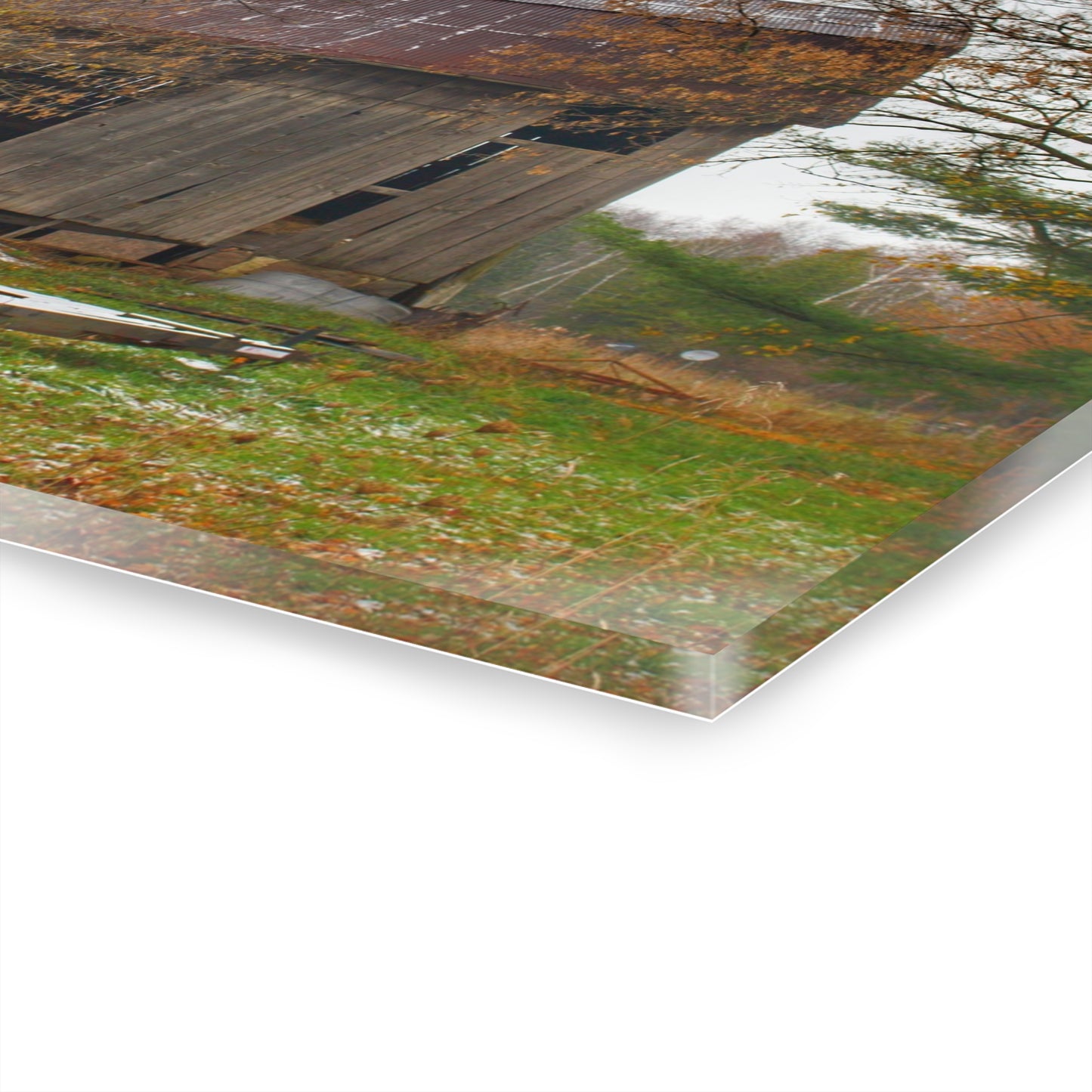 U R There Photography Frenchline Road Old Grey Rustic Farmhouse Acrylic Wall Print