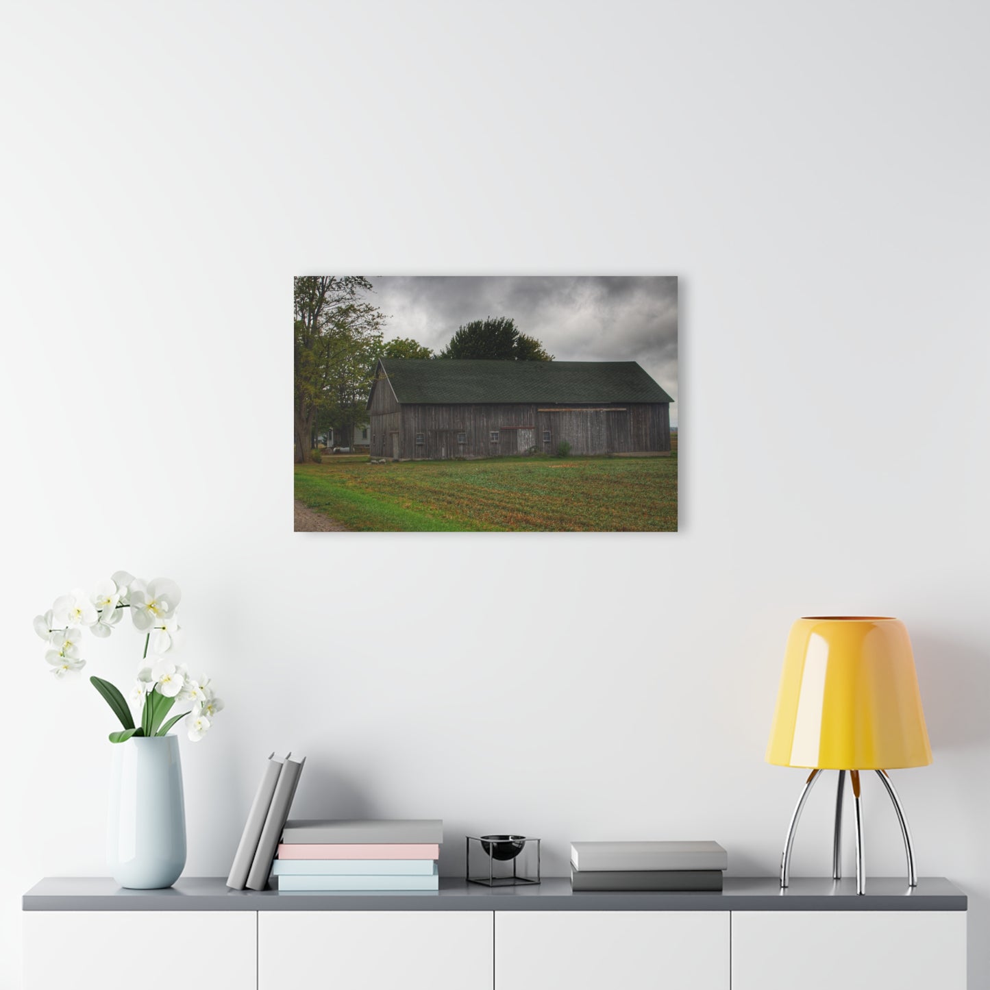 U R There Photography Weaver Road Grey Rustic Farmhouse Acrylic Wall Print
