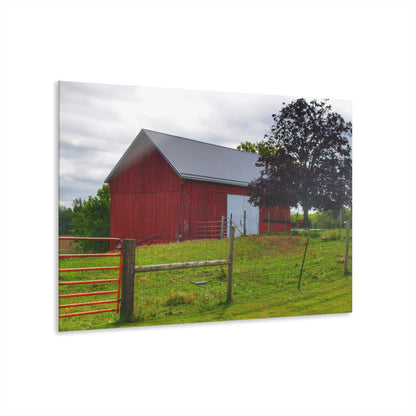 U R There Photography Slattery Red Rustic Farmhouse Acrylic Wall Print