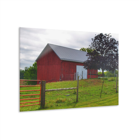 U R There Photography Slattery Red Rustic Farmhouse Acrylic Wall Print