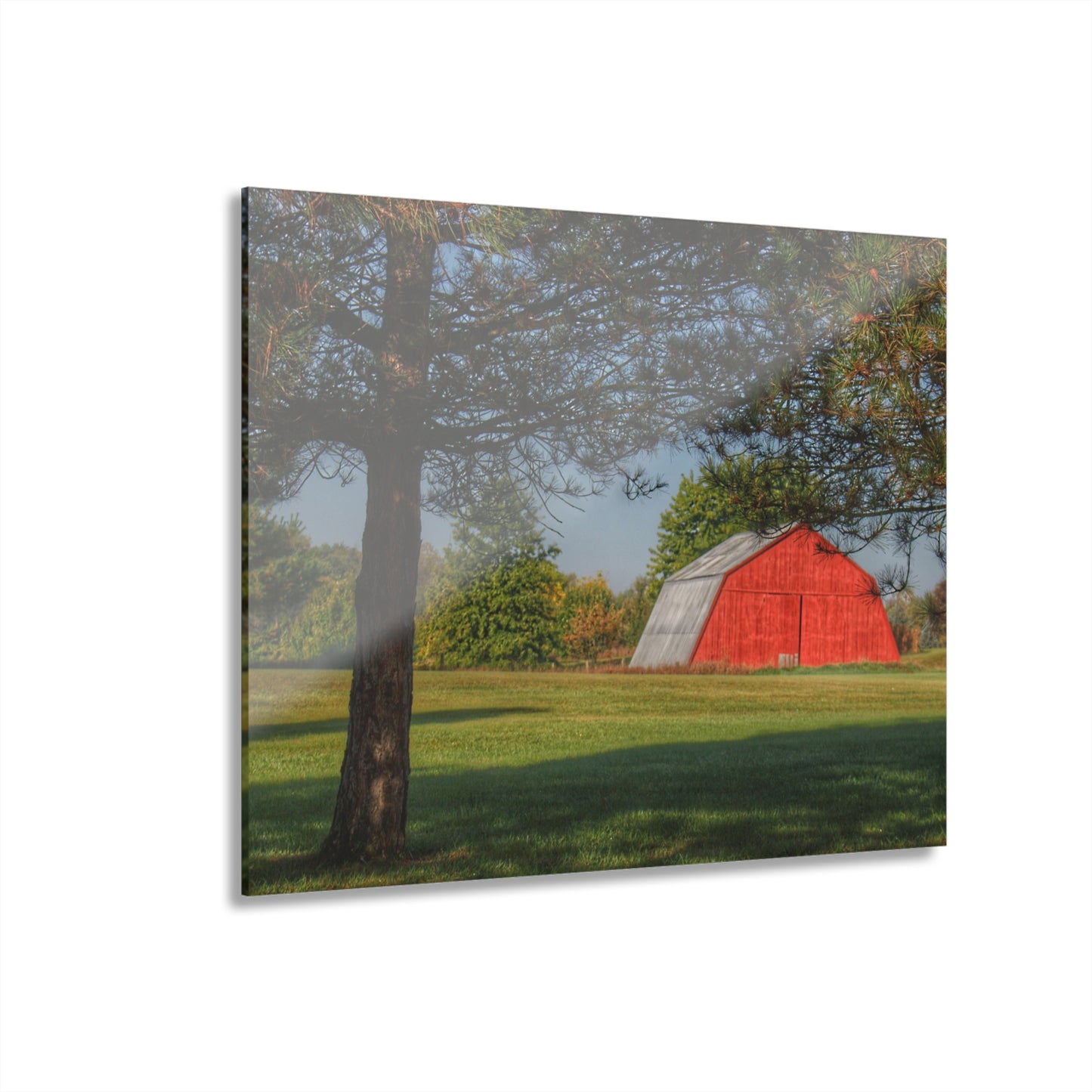 U R There Photography Peppermill Road Hidden Red Rustic Farmhouse Acrylic Wall Print