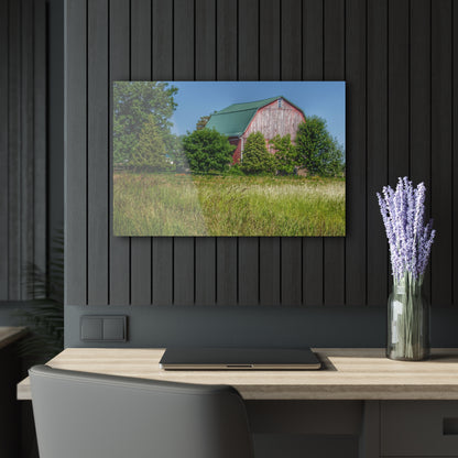 U R There Photography Elmwood Road Red IV Rustic Farmhouse Acrylic Wall Print