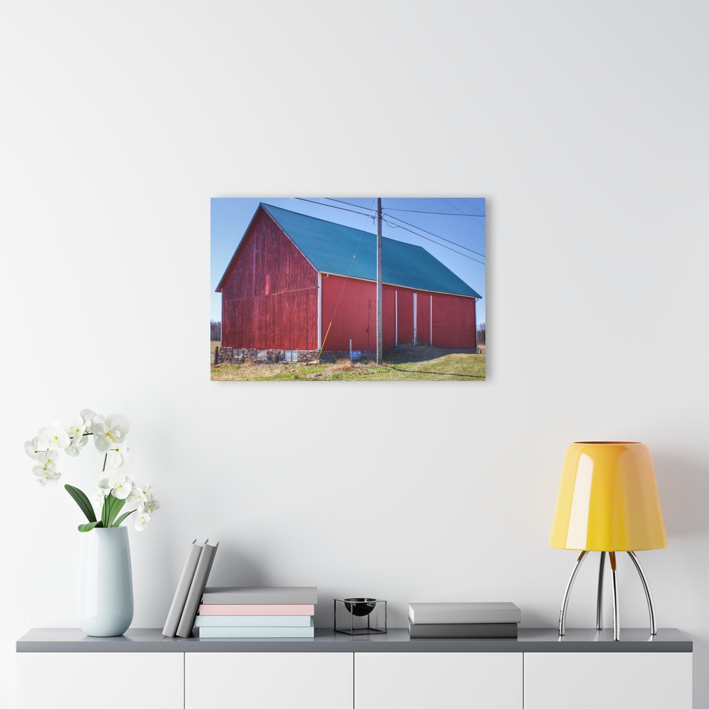 U R There Photography Imlay City Road Red II Rustic Farmhouse Acrylic Wall Print