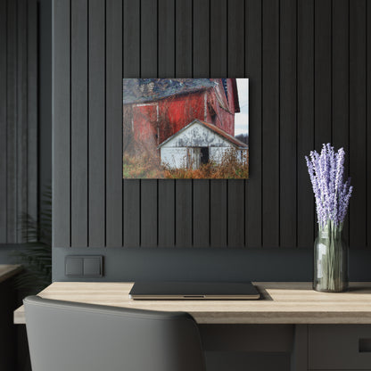 U R There Photography German Road Forgotten Red II Rustic Farmhouse Acrylic Wall Print