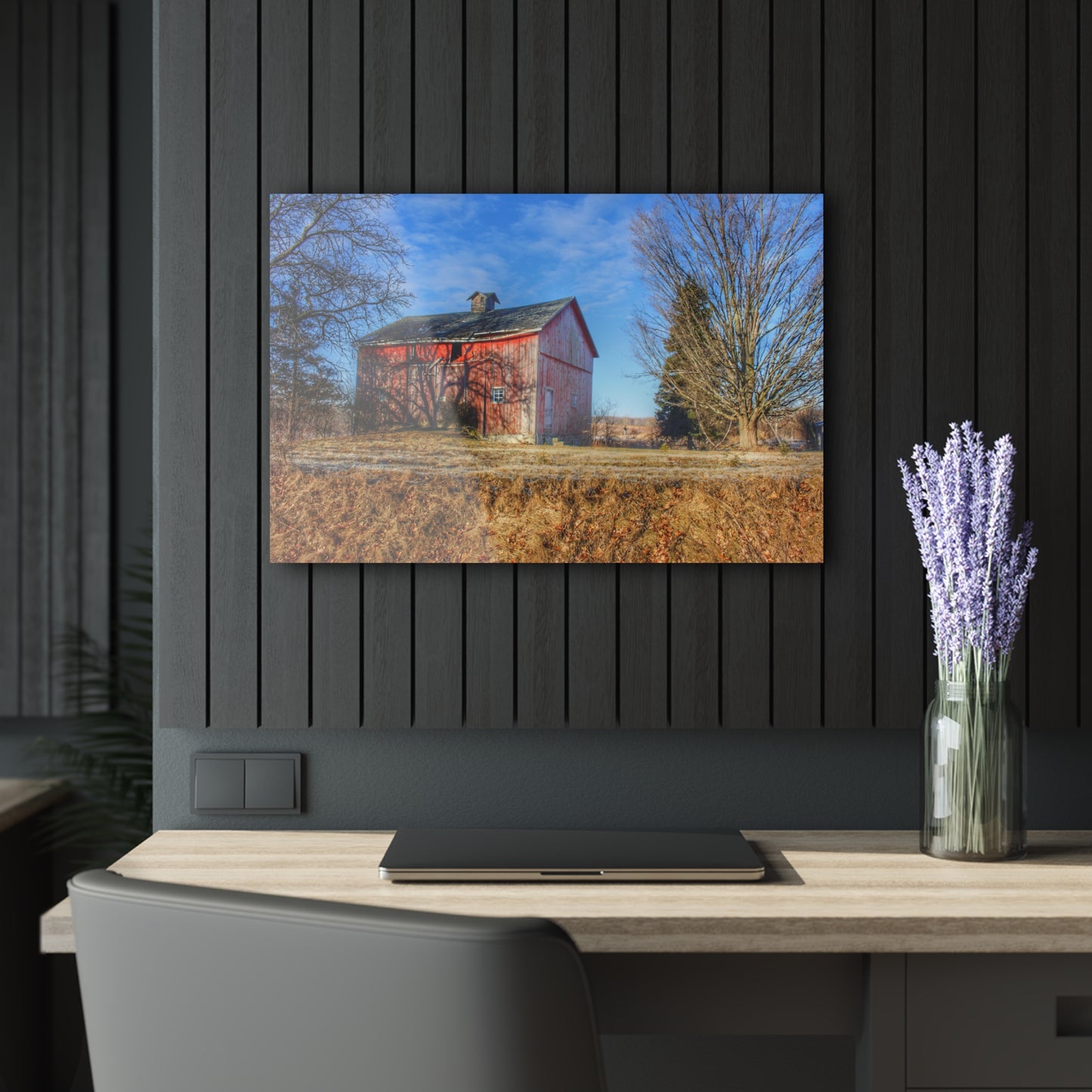 U R There Photography M-24 Barn at the Bend II Rustic Farmhouse Acrylic Wall Print