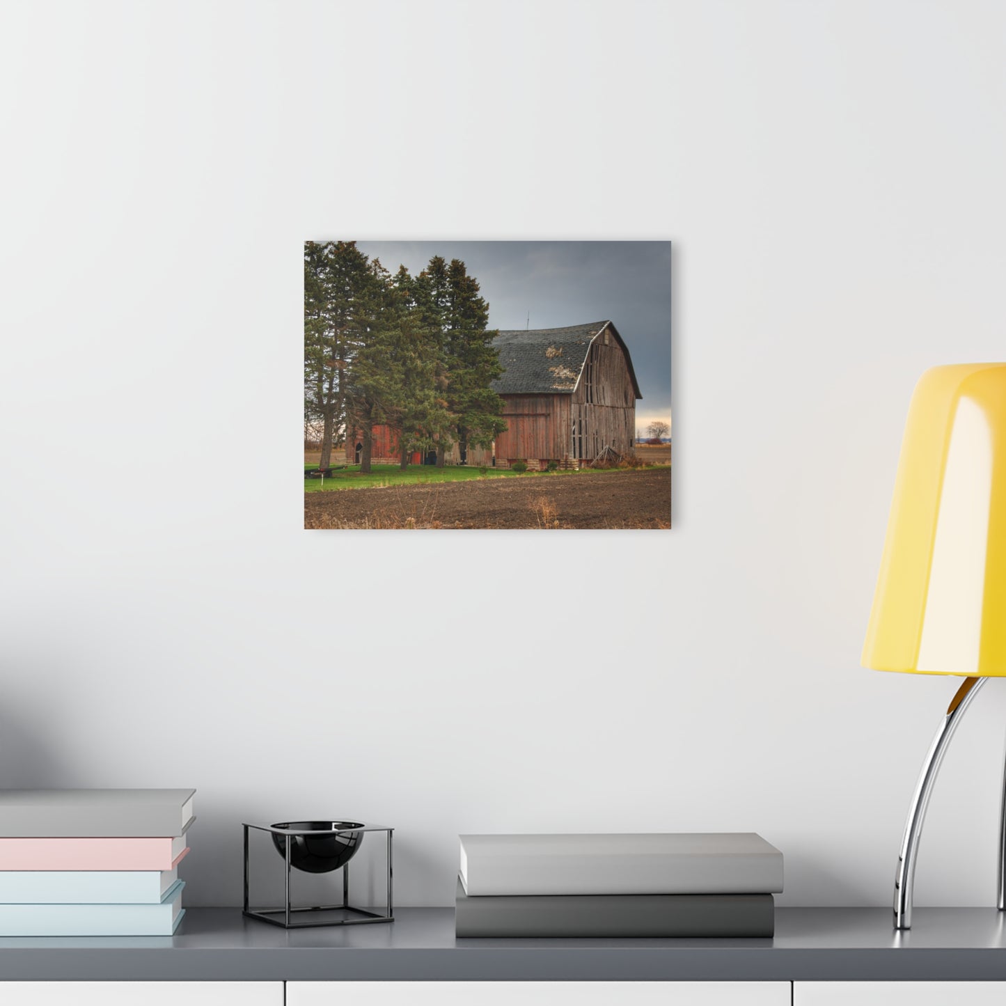 U R There Photography Owendale Red Rustic Farmhouse Acrylic Wall Print