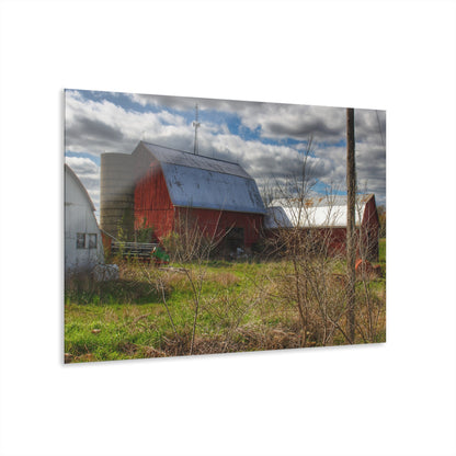 U R There Photography McDowell Road Reds III Rustic Farmhouse Acrylic Wall Print