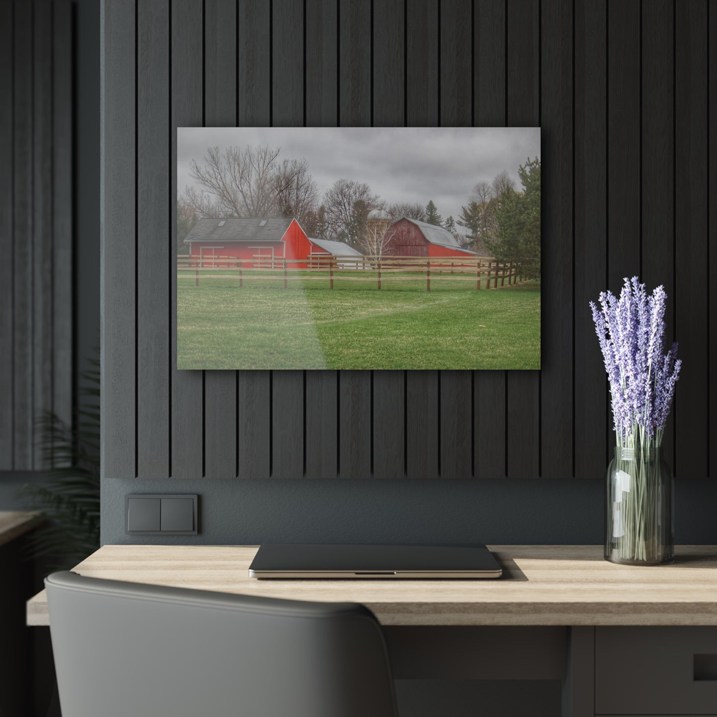 U R There Photography West Lake Road Farm Rustic Farmhouse Acrylic Wall Print