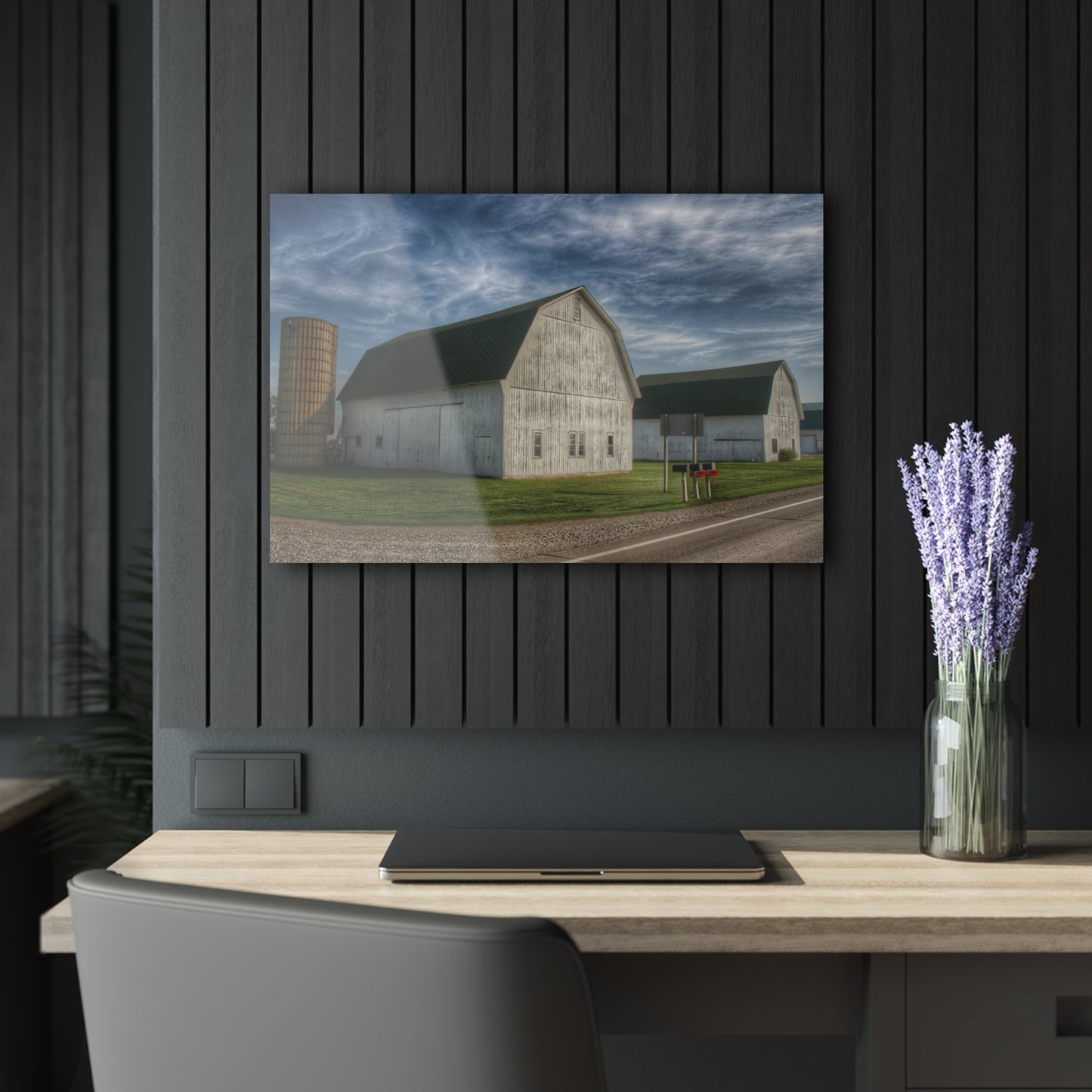 U R There Photography Richardson Road White Duo Rustic Farmhouse Acrylic Wall Print