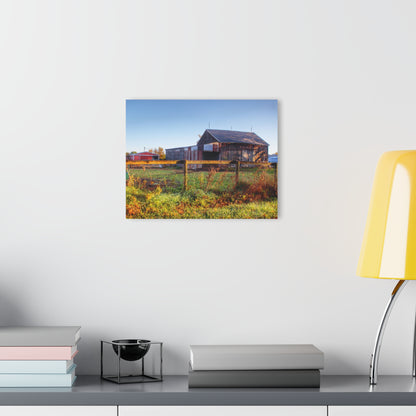 U R There Photography Hunters Creek Grey Saltbox Rustic Farmhouse Acrylic Wall Print