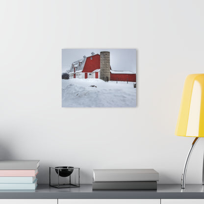 U R There Photography South Elba Block Red Rustic Farmhouse Acrylic Wall Print