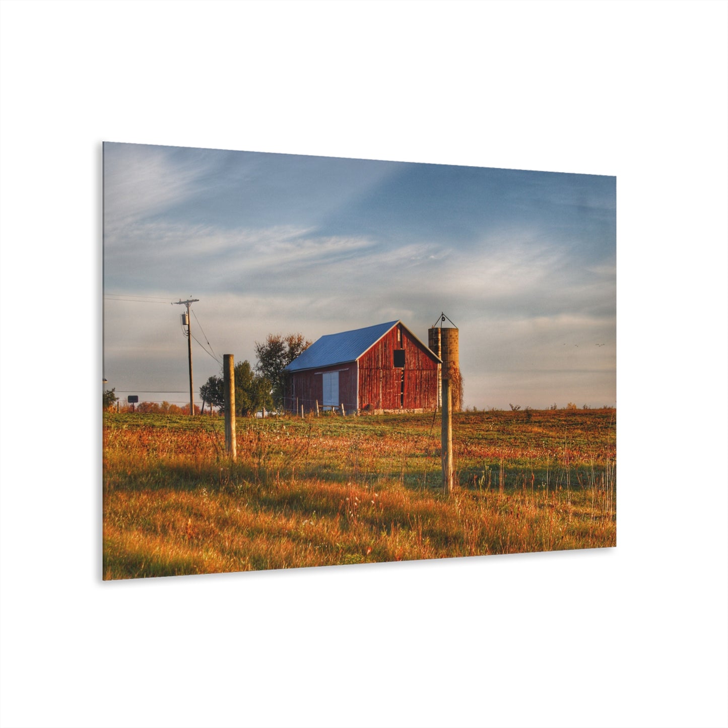 U R There Photography North Lake Pleasant Little Red II Rustic Farmhouse Acrylic Wall Print