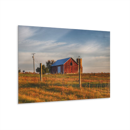 U R There Photography North Lake Pleasant Little Red II Rustic Farmhouse Acrylic Wall Print