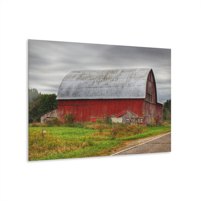 U R There Photography Valentine Road Red Saltbox Rustic Farmhouse Acrylic Wall Print